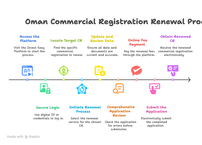 Steps for Online CR Renewal in Oman- visual selection